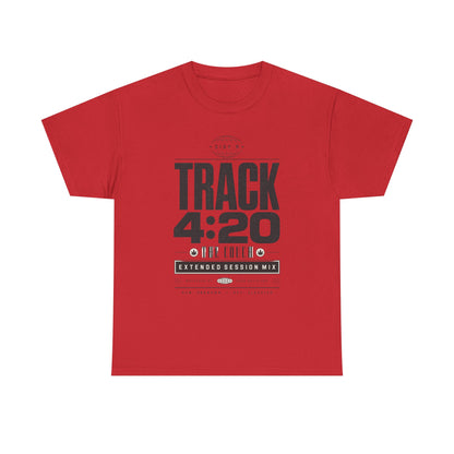 Funny T-Shirt — TRACK 4:20 Graphic Tee (Retro Music Poster Style)