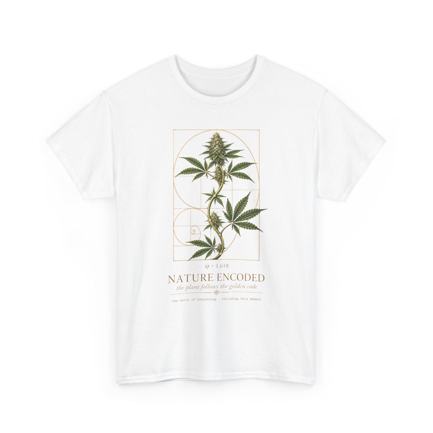 Botanical Cannabis T-Shirt — "Nature Uncoded" Graphic Tee