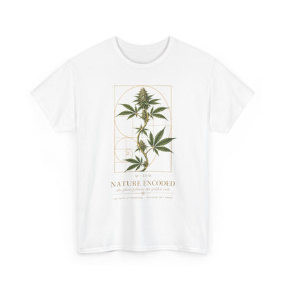 Botanical Cannabis T-Shirt — "Nature Uncoded" Graphic Tee