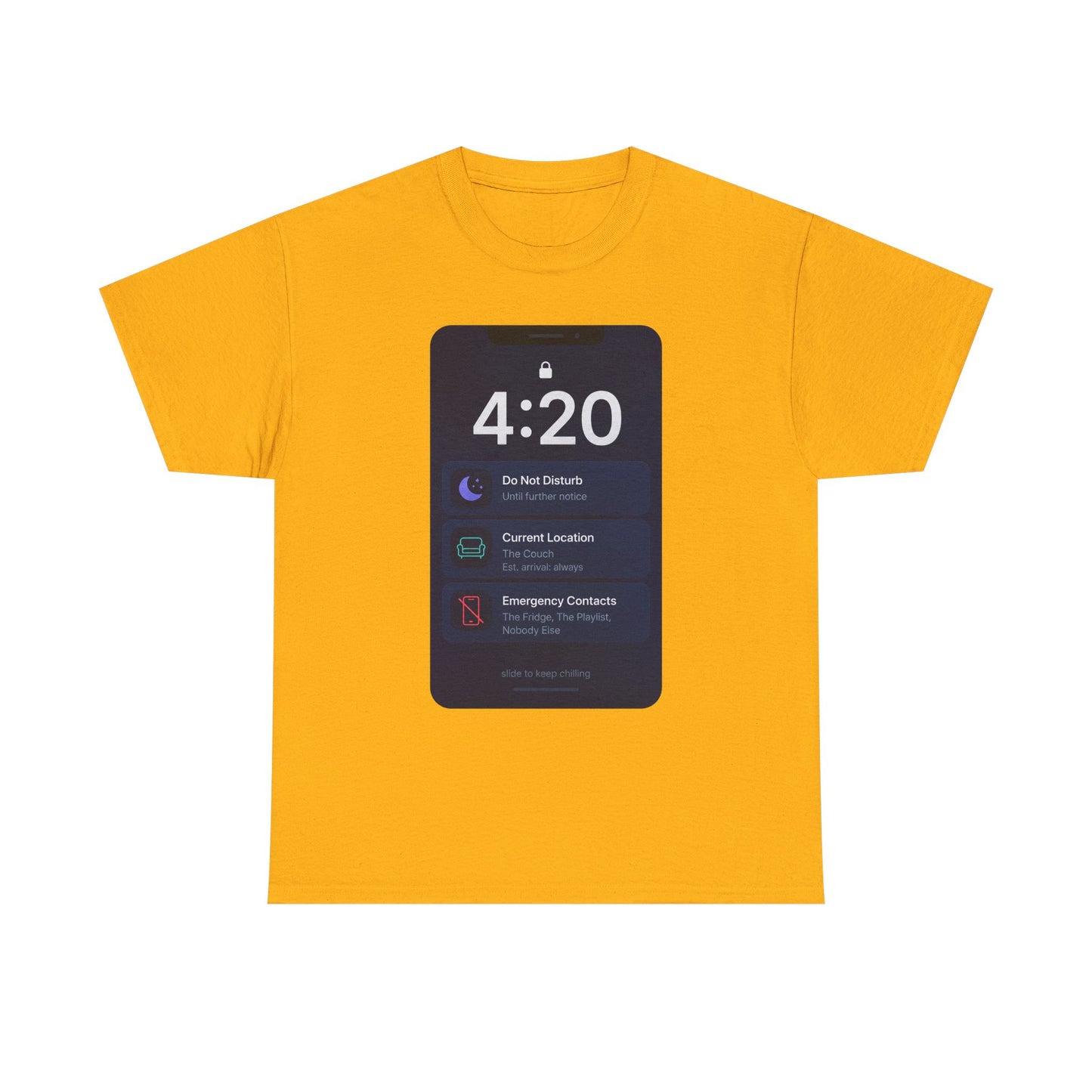 420 Phone Lockscreen Graphic Tee — Funny Stoner Shirt