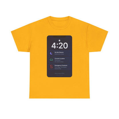 420 Phone Lockscreen Graphic Tee — Funny Stoner Shirt