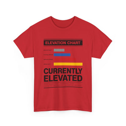 Funny Currently Elevated Tee — Elevation Chart Graphic T-Shirt