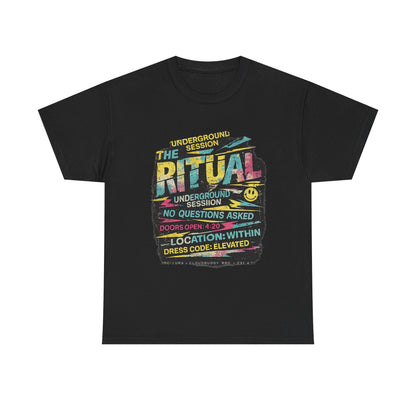 Ritual Graphic Tee — Vintage Neon Underground Session T-Shirt