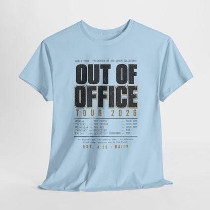 Out of Office Tour 2026 T‑Shirt — Vacation & Travel Graphic Tee