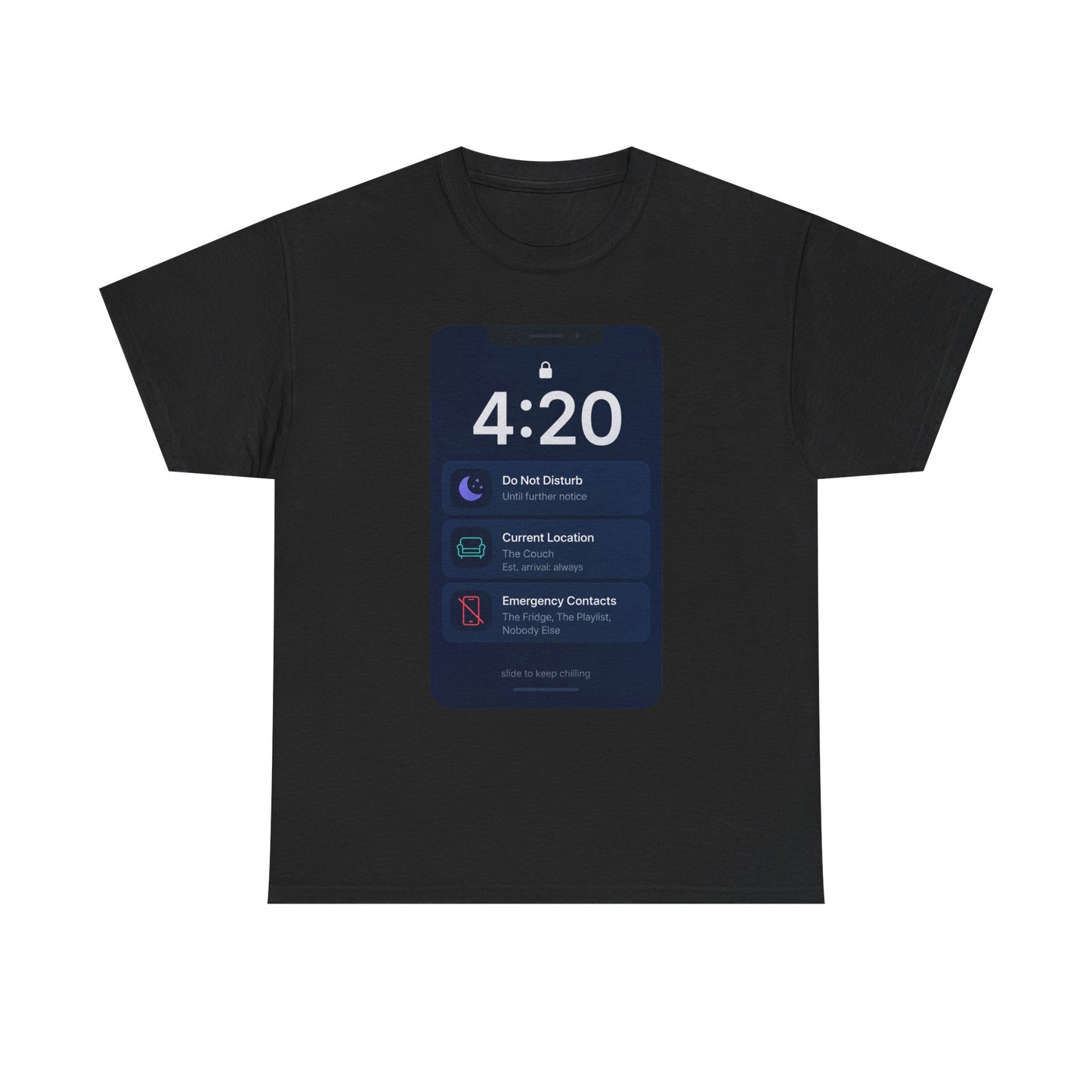420 Phone Lockscreen Graphic Tee — Funny Stoner Shirt