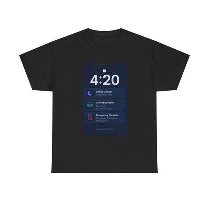 420 Phone Lockscreen Graphic Tee — Funny Stoner Shirt