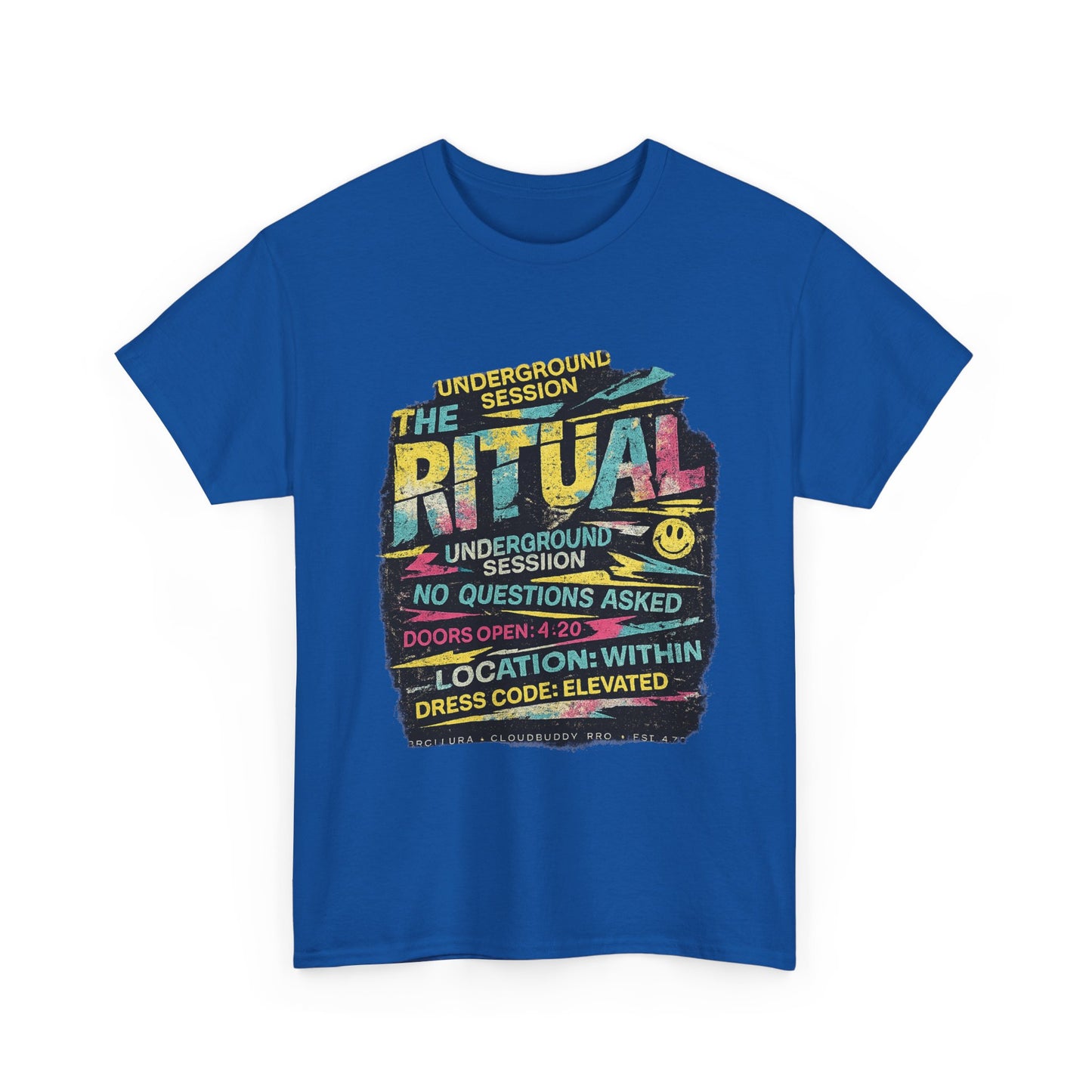 Ritual Graphic Tee — Vintage Neon Underground Session T-Shirt