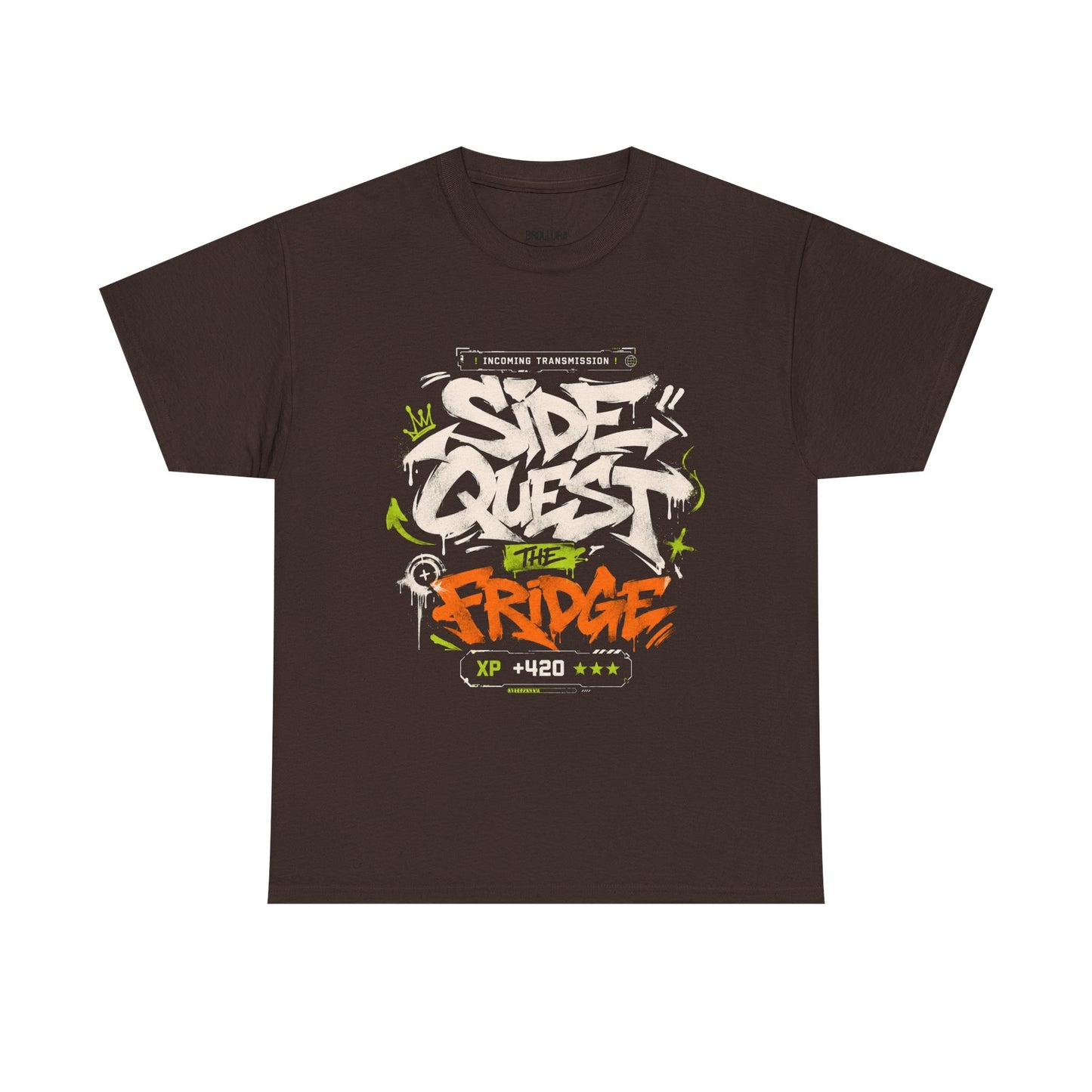Funny Graffiti 'Side Quest: The Fridge' Graphic Tee — Gamer Streetwear T‑Shirt