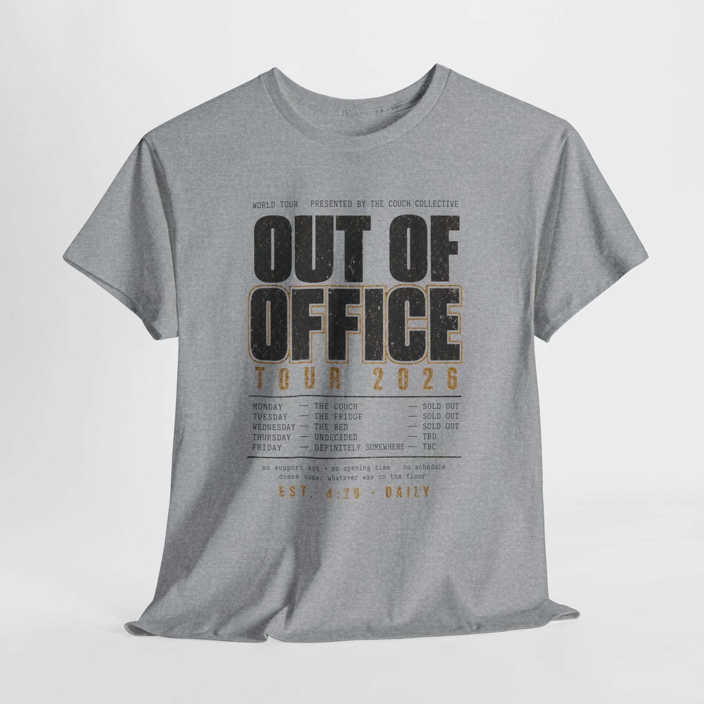 Out of Office Tour 2026 T‑Shirt — Vacation & Travel Graphic Tee