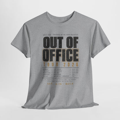 Out of Office Tour 2026 T‑Shirt — Vacation & Travel Graphic Tee