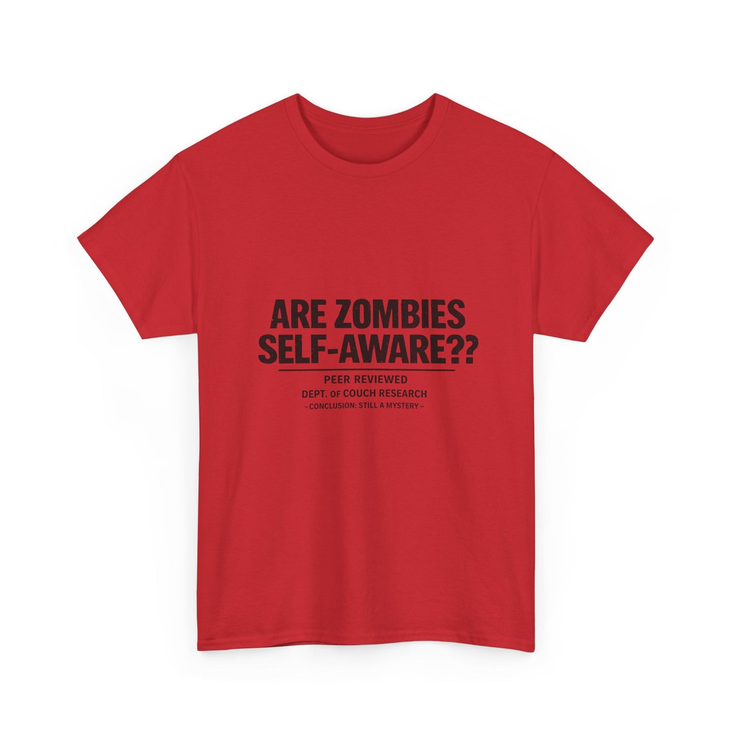 Funny Zombie Awareness Tee — "Are Zombies Self-Aware??" Graphic T-Shirt
