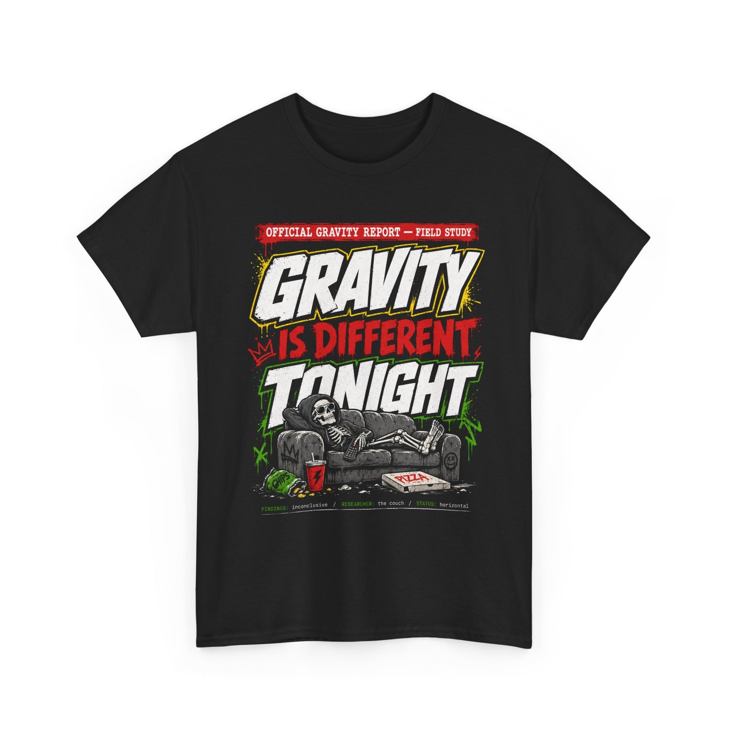 Funny Graphic Tee — 'Is Different' Retro Couch Illustration Shirt