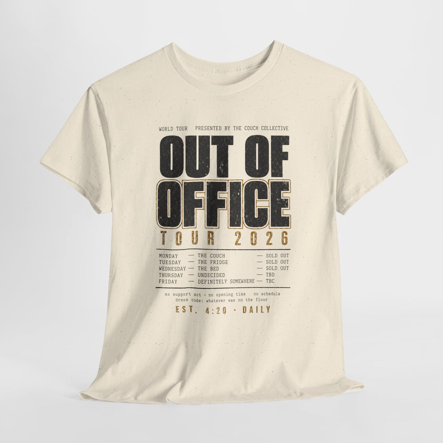Out of Office Tour 2026 T‑Shirt — Vacation & Travel Graphic Tee