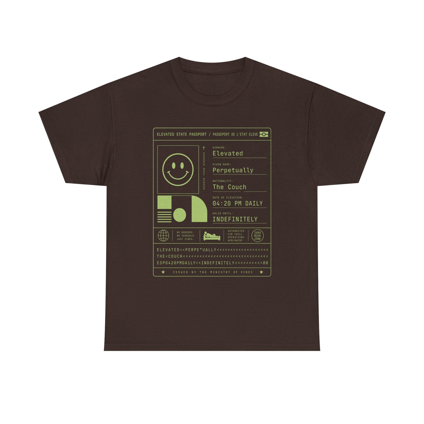 Funny Positive Data Graphic Tee — "Everything Is Fine" Minimalist Smiley Shirt