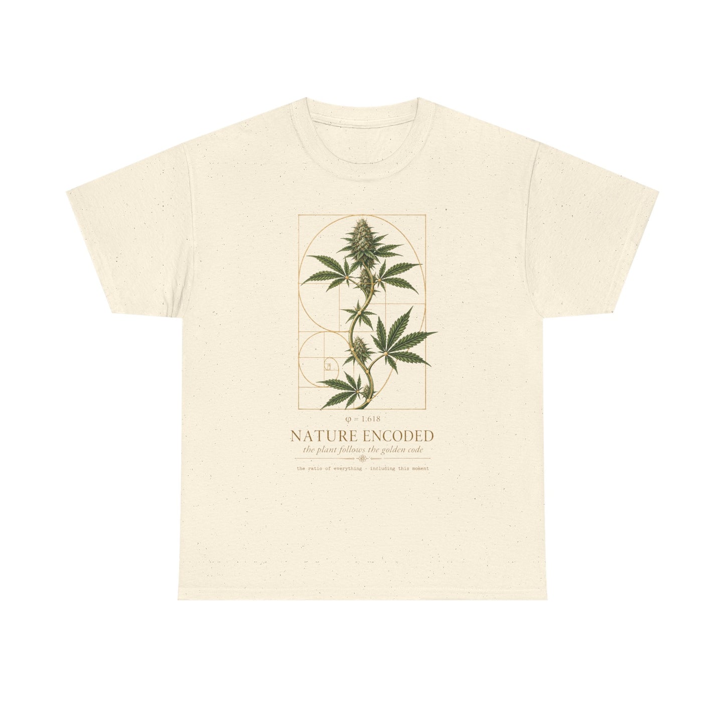 Botanical Cannabis T-Shirt — "Nature Uncoded" Graphic Tee