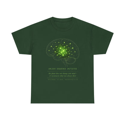 Brain Cell Science T-Shirt — Green Neural Network Anatomy Tee
