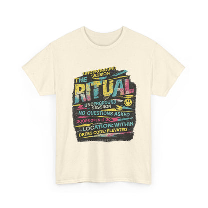 Ritual Graphic Tee — Vintage Neon Underground Session T-Shirt