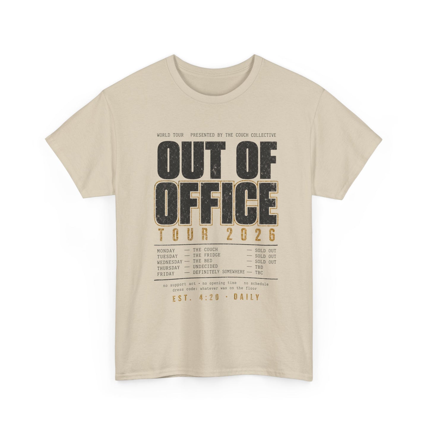 Out of Office Tour 2026 T‑Shirt — Vacation & Travel Graphic Tee