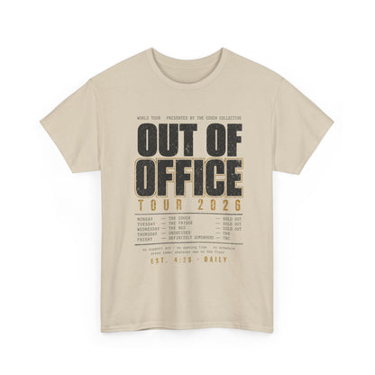 Out of Office Tour 2026 T‑Shirt — Vacation & Travel Graphic Tee