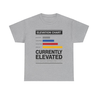 Funny Currently Elevated Tee — Elevation Chart Graphic T-Shirt