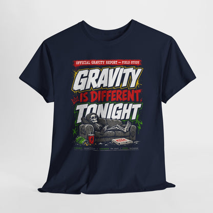 Funny Graphic Tee — 'Is Different' Retro Couch Illustration Shirt