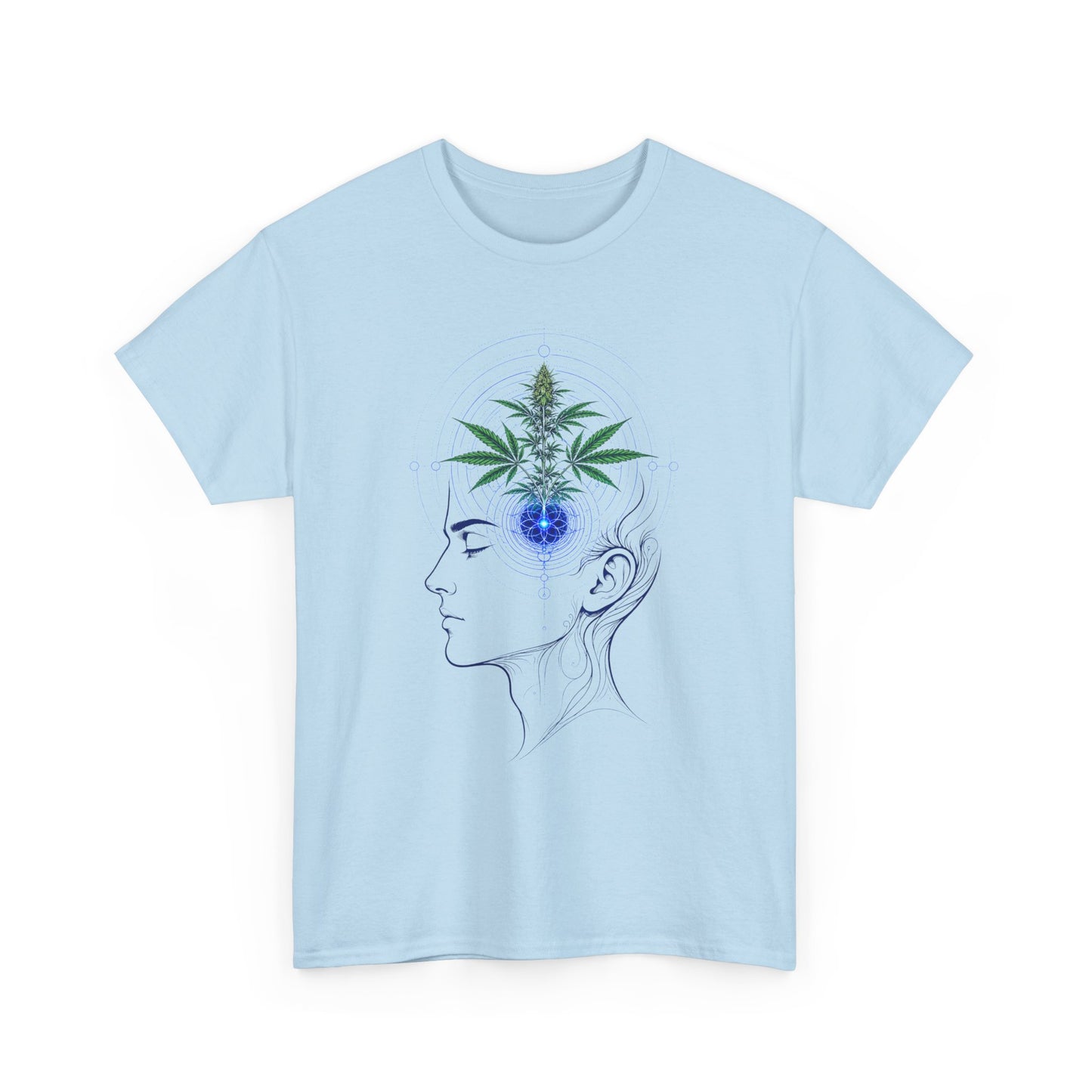Mind Blossom T-Shirt — Botanical Head Illustration Tee