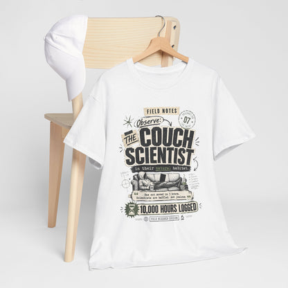 Funny Tee — "The Couch Scientist" Funny Vintage Sofa T-Shirt (10,000 Hours Logged)