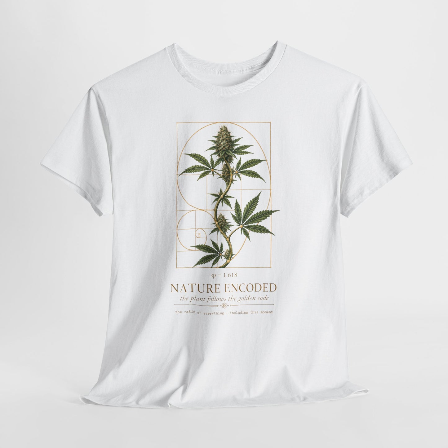 Botanical Cannabis T-Shirt — "Nature Uncoded" Graphic Tee