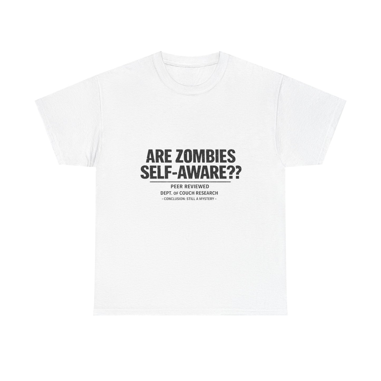 Funny Zombie Awareness Tee — "Are Zombies Self-Aware??" Graphic T-Shirt