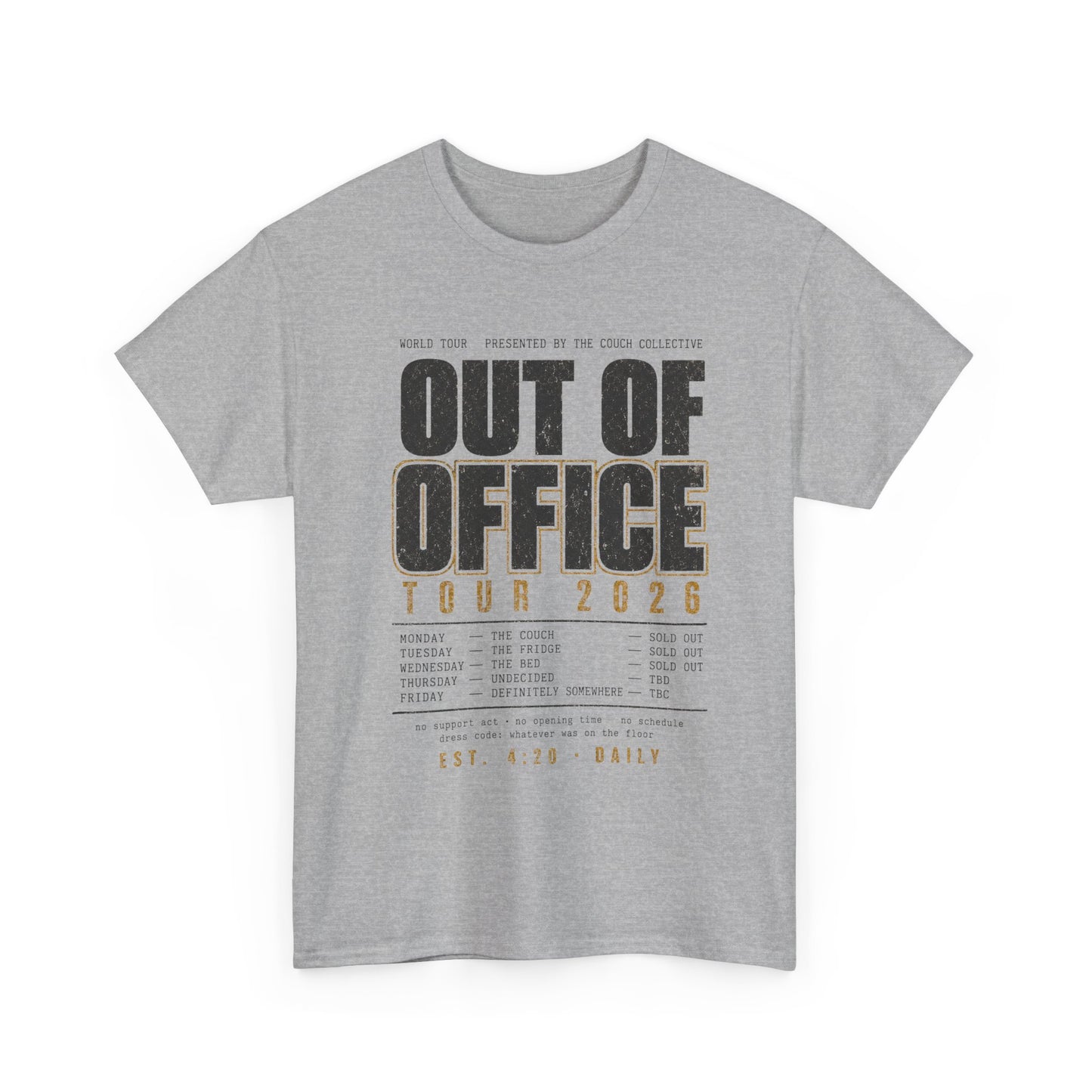 Out of Office Tour 2026 T‑Shirt — Vacation & Travel Graphic Tee