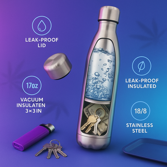 Stainless Steel Diversion Water Bottle Safe (Brollura 420 Edition)