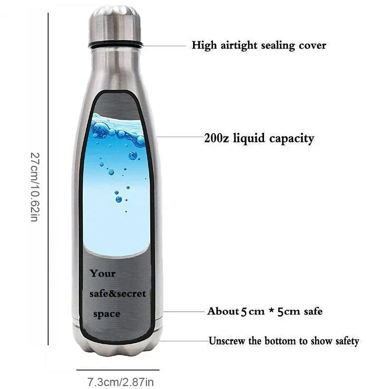 Stainless Steel Diversion Water Bottle Safe (Brollura 420 Edition)
